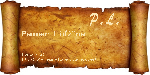 Pammer Liána névjegykártya